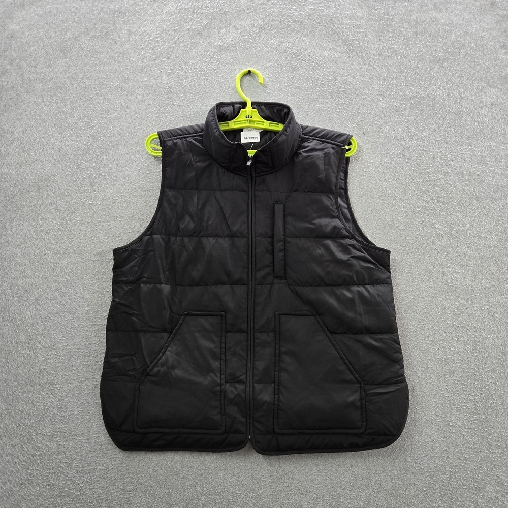 Maurices Women Jacket LARGE Black Vest Puffer Zipper Sleeveless NWT